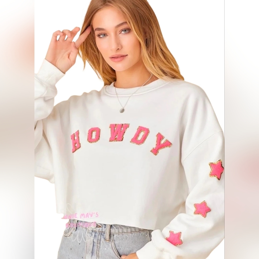 White cropped sweatshirt